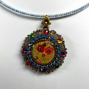 Michal Negrin Locket Choker Austrian Crystals